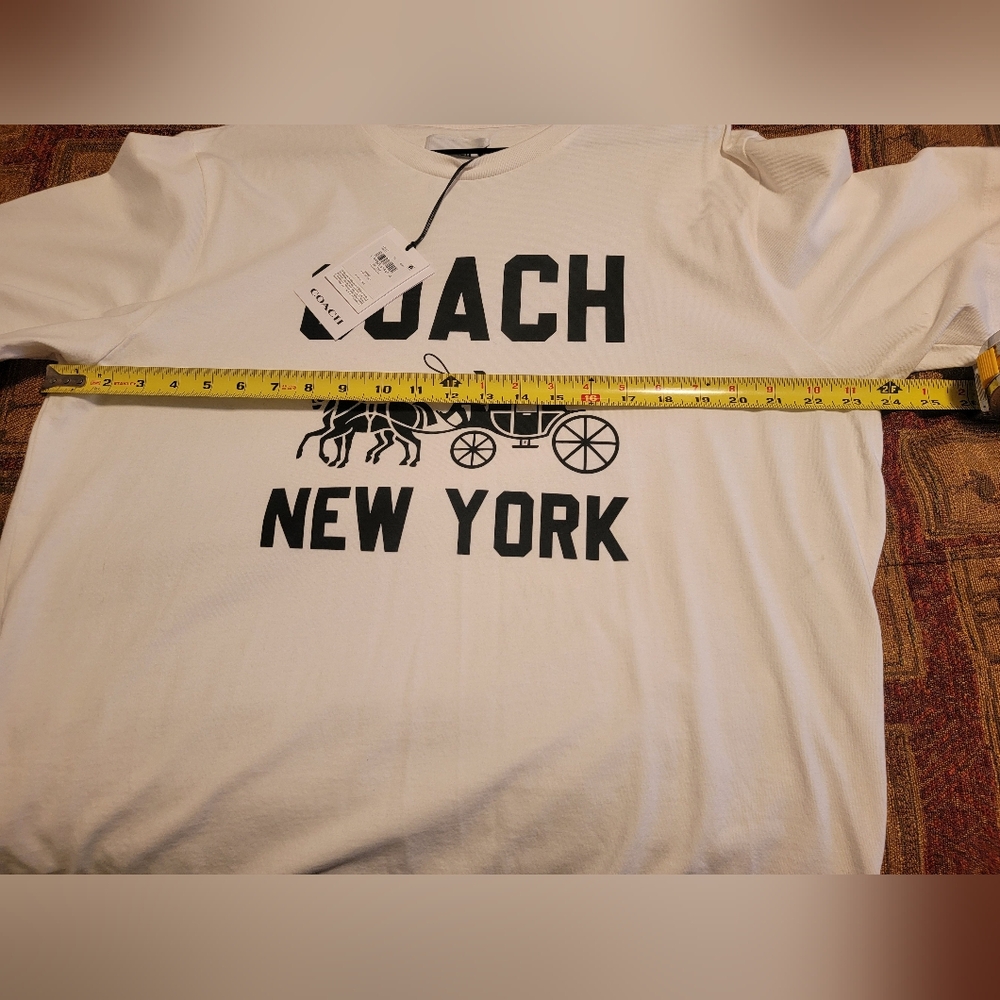 Coach Men's White Graphic T-Shirt - Picture 6 of 6